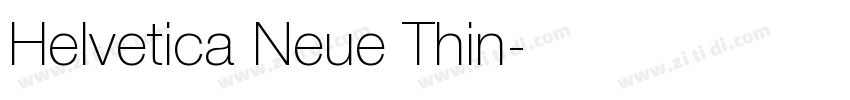 Helvetica Neue Thin字体转换